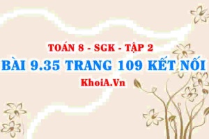 Bài 9.35 trang 109 Toán 8 Kết nối tri thức Tập 2